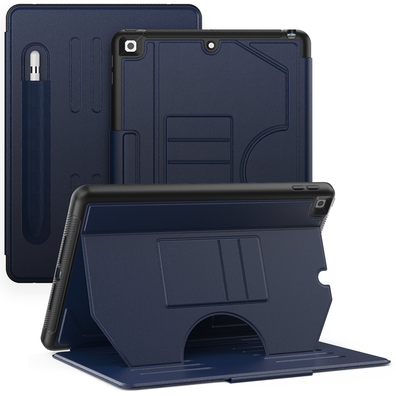 For iPad 10.2 (2021) / 10.2 (2019) / 10.2 (2020) Case Shockproof Card Holder Flip Tablet Cover with Pen Slot For iPad 10.2 (2021) / 10.2 (2019) / 10.2 (2020) Case Shockproof Card Holder Flip Tablet Cover with Pen Slot